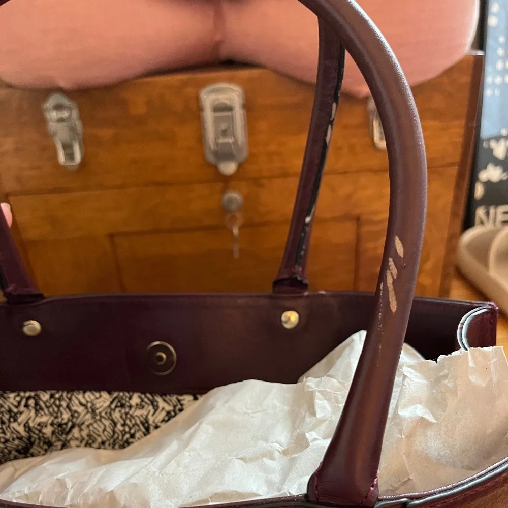 Plum leather rebecca minkoff shoulder tote - Picture 3 of 5